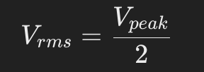 RMS Output Voltage formula